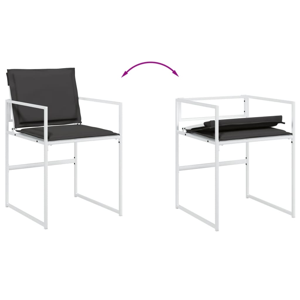 vidaXL Set mobilier de grădină, 13 piese, cu perne, alb, textilenă vidaXL Set mobilier de grădină, 13 piese, cu perne, alb, textilenă