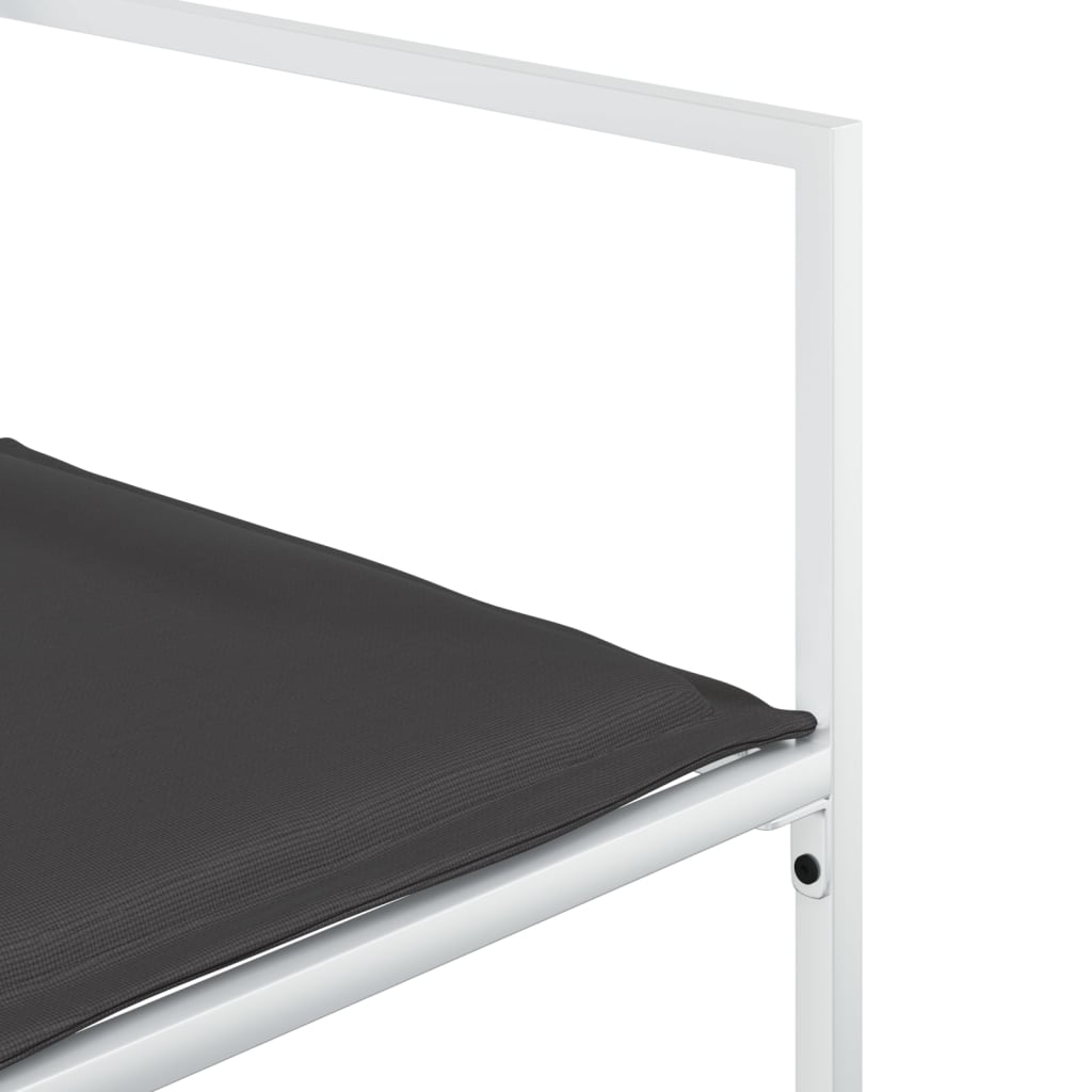 vidaXL Set mobilier de grădină, 15 piese, cu perne, alb, textilenă