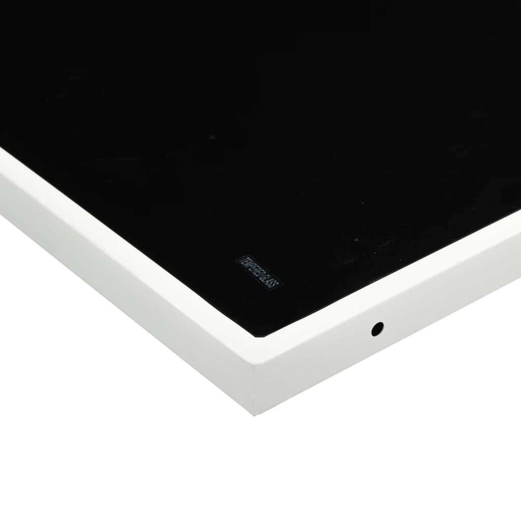 vidaXL Set mobilier de grădină, 15 piese, cu perne, alb, textilenă