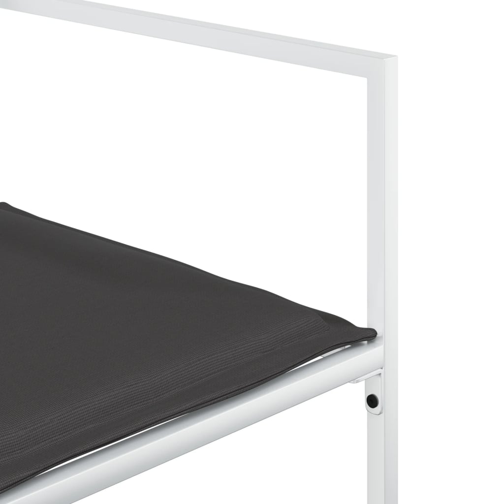 vidaXL Set mobilier de grădină, 17 piese, cu perne, alb, textilenă