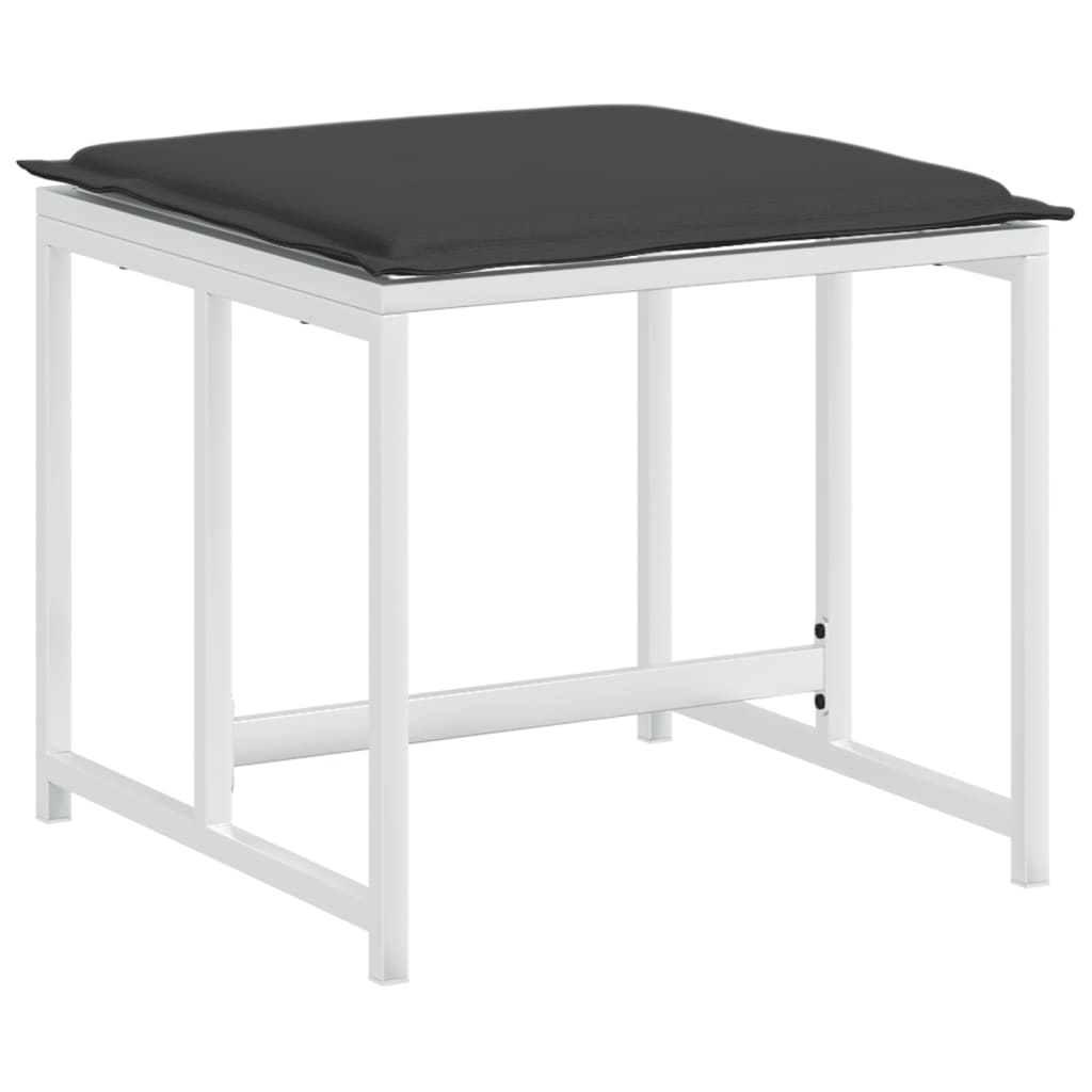 vidaXL Set mobilier de grădină, 13 piese, cu perne, alb, textilenă vidaXL Set mobilier de grădină, 13 piese, cu perne, alb, textilenă