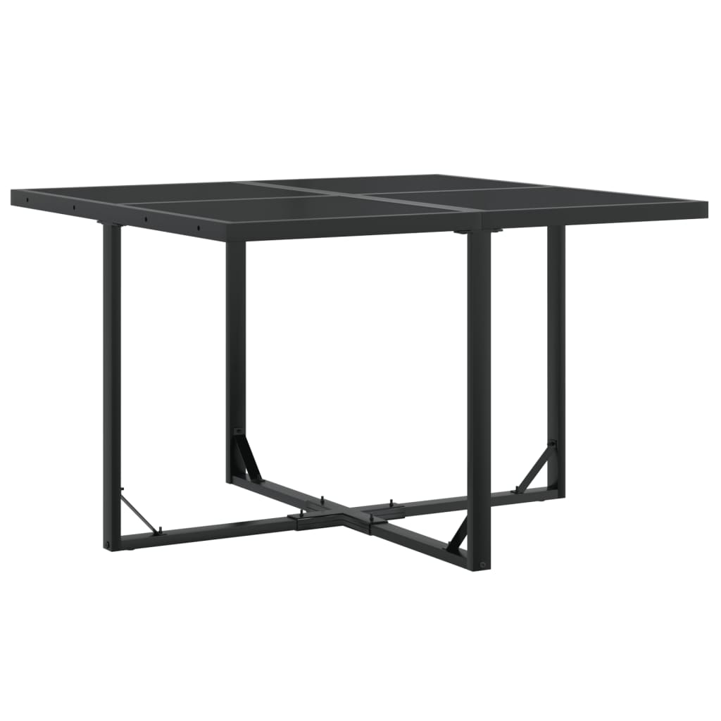 vidaXL Set mobilier de grădină, 9 piese, negru, textilenă vidaXL Set mobilier de grădină, 9 piese, negru, textilenă
