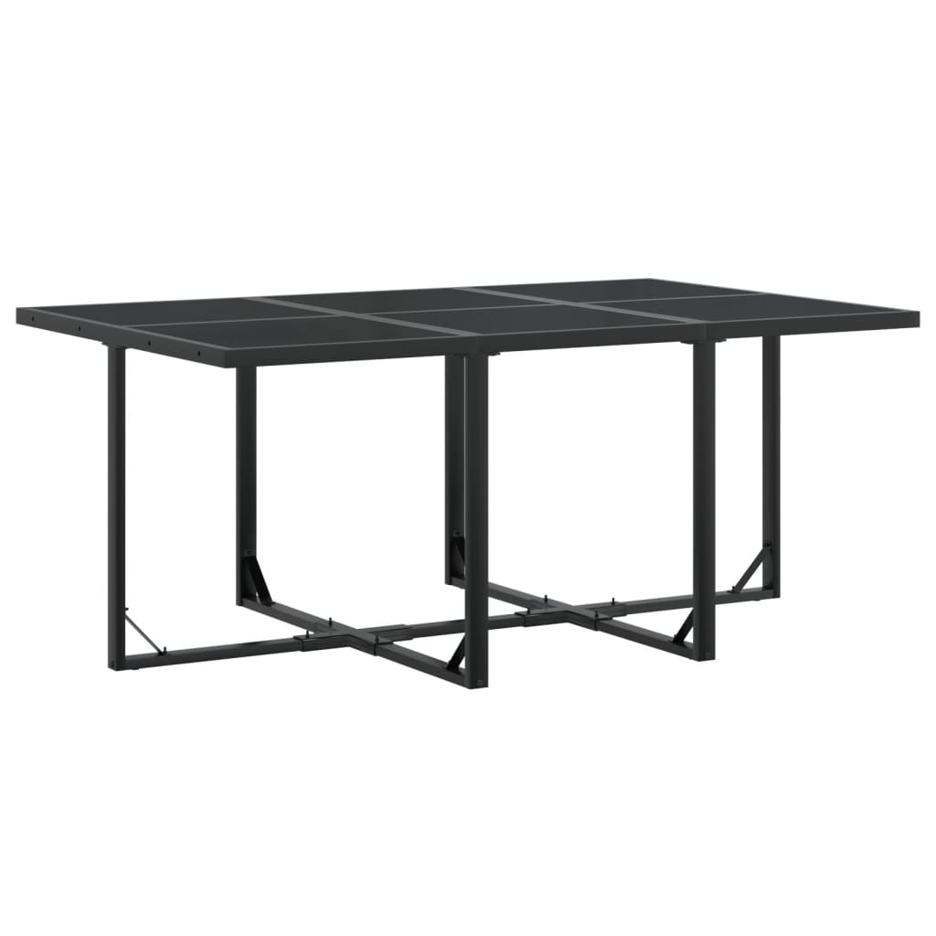 vidaXL Set mobilier de grădină, 11 piese, negru, textilenă vidaXL Set mobilier de grădină, 11 piese, negru, textilenă