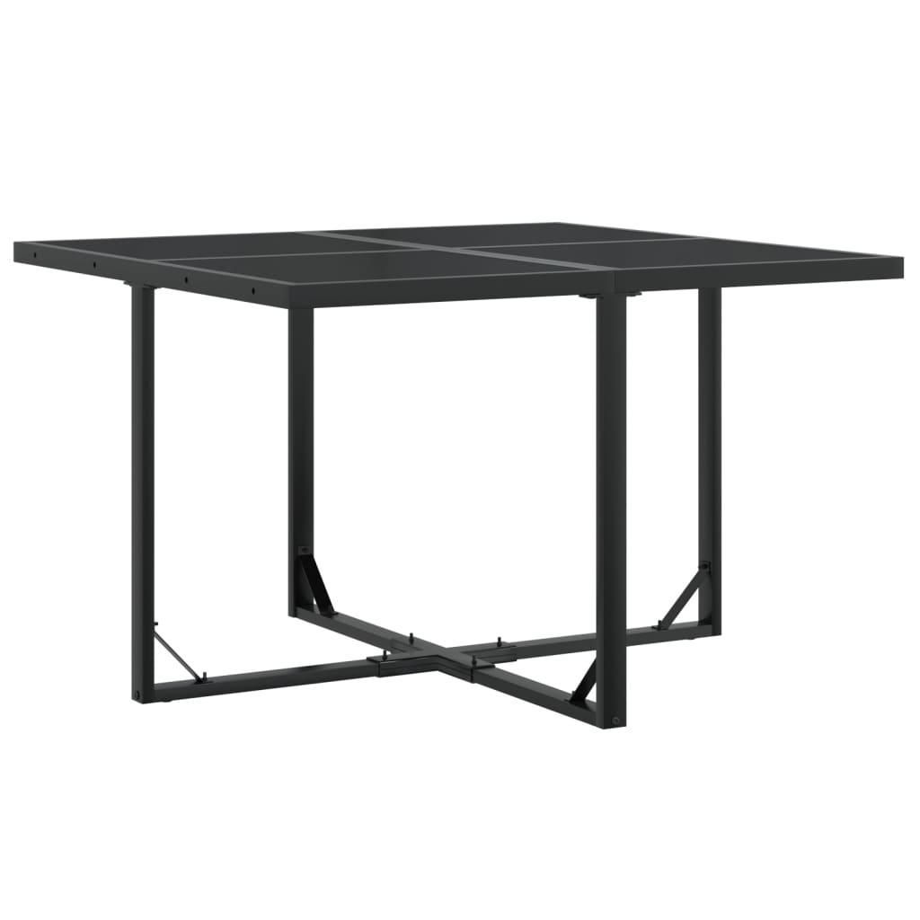 vidaXL Set mobilier de grădină, 9 piese, negru, textilenă vidaXL Set mobilier de grădină, 9 piese, negru, textilenă