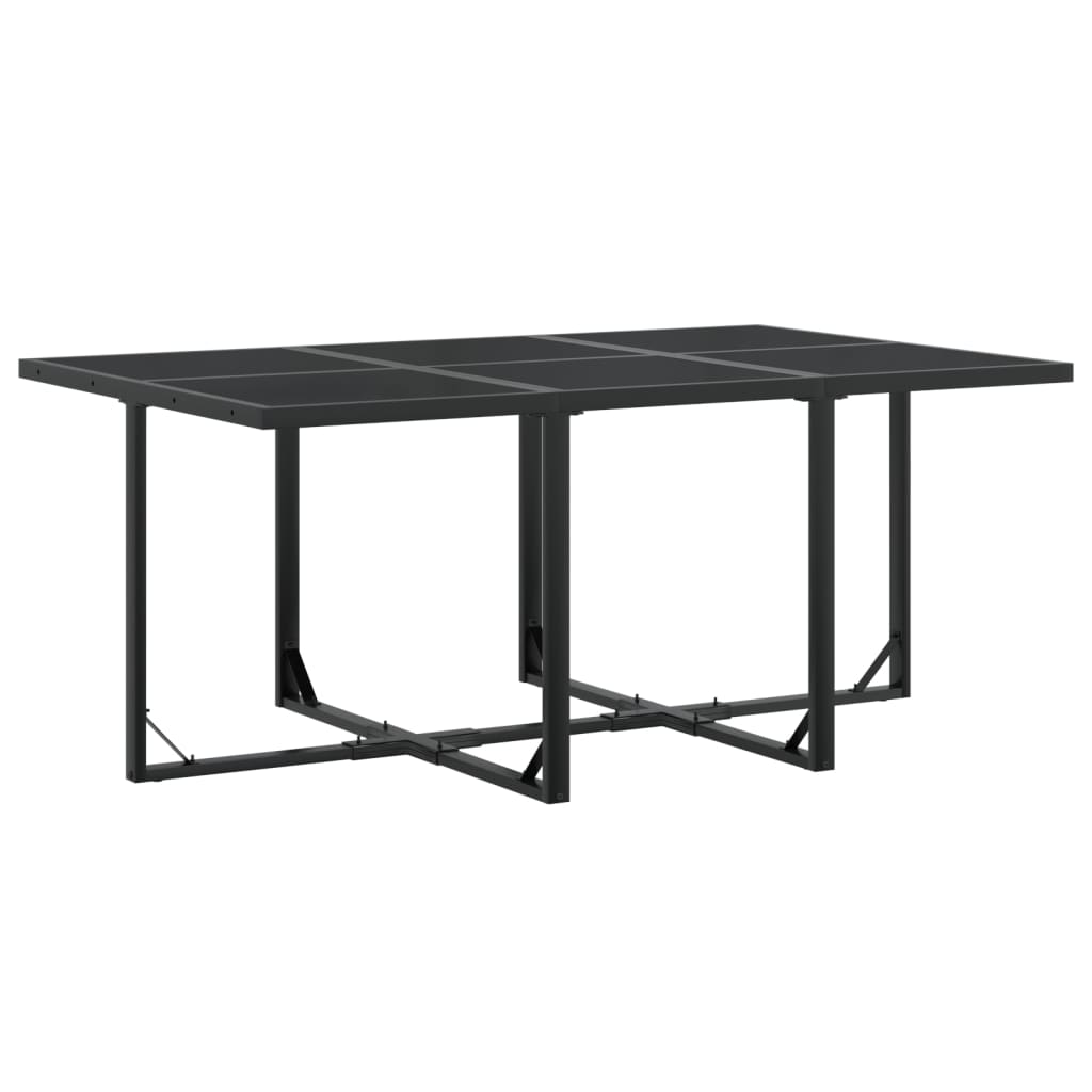 vidaXL Set mobilier de grădină, 11 piese, negru, textilenă vidaXL Set mobilier de grădină, 11 piese, negru, textilenă