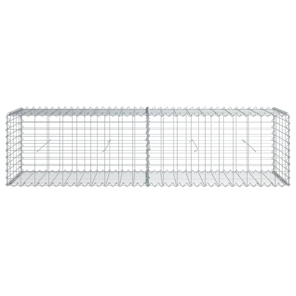 vidaXL Coș gabion cu capac, 200x50x50 cm, fier galvanizat vidaXL Coș gabion cu capac, 200x50x50 cm, fier galvanizat