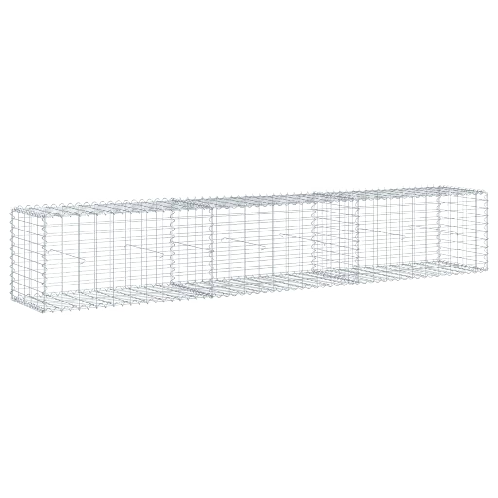 vidaXL Coș gabion cu capac, 300x50x50 cm, fier galvanizat vidaXL Coș gabion cu capac, 300x50x50 cm, fier galvanizat