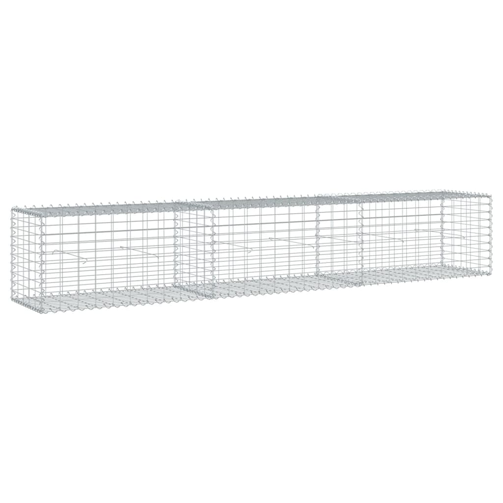 vidaXL Coș gabion cu capac, 300x50x50 cm, fier galvanizat vidaXL Coș gabion cu capac, 300x50x50 cm, fier galvanizat