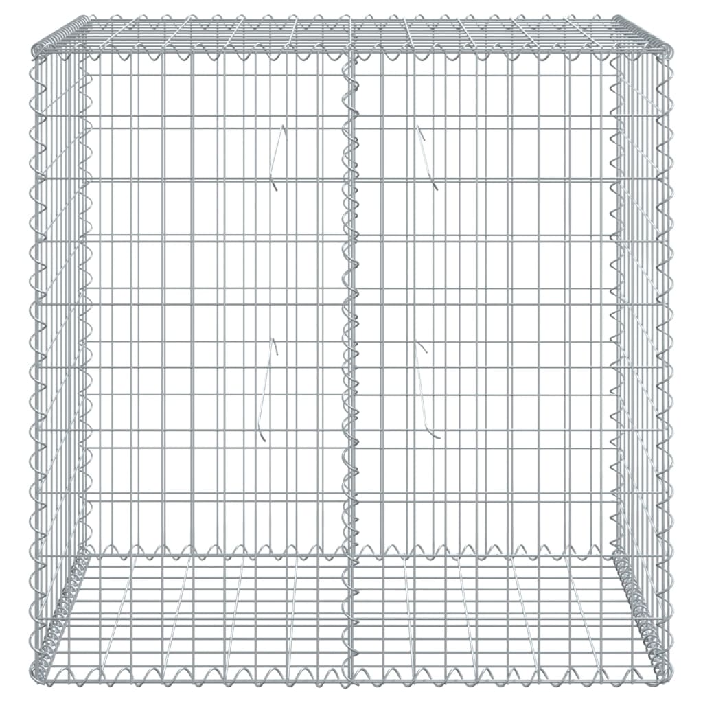 vidaXL Coș gabion cu capac, argintiu, 100x50x100 cm, fier galvanizat vidaXL Coș gabion cu capac, argintiu, 100x50x100 cm, fier galvanizat