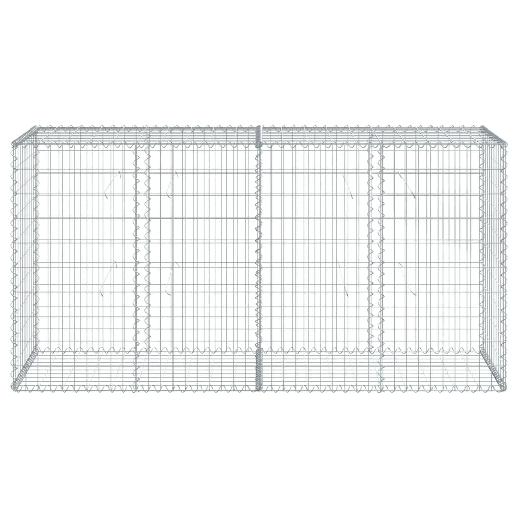 vidaXL Coș gabion cu capac, 200x50x100 cm, fier galvanizat vidaXL Coș gabion cu capac, 200x50x100 cm, fier galvanizat