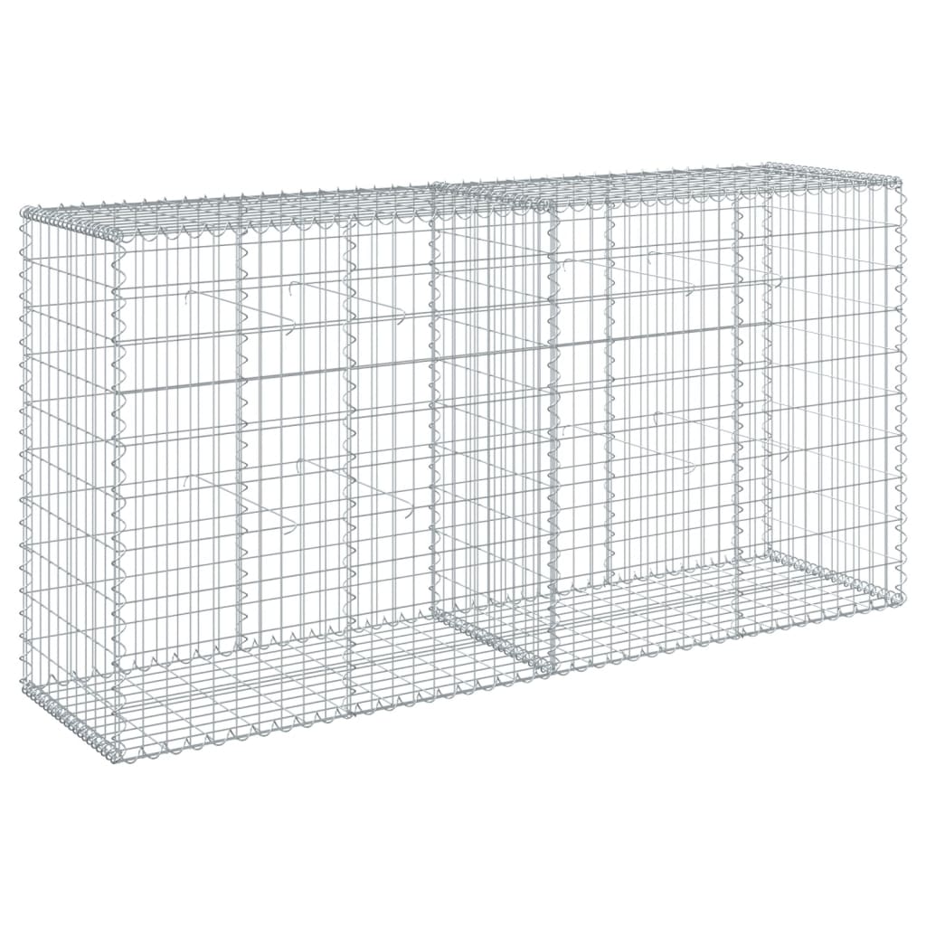 vidaXL Coș gabion cu capac, 200x50x100 cm, fier galvanizat vidaXL Coș gabion cu capac, 200x50x100 cm, fier galvanizat
