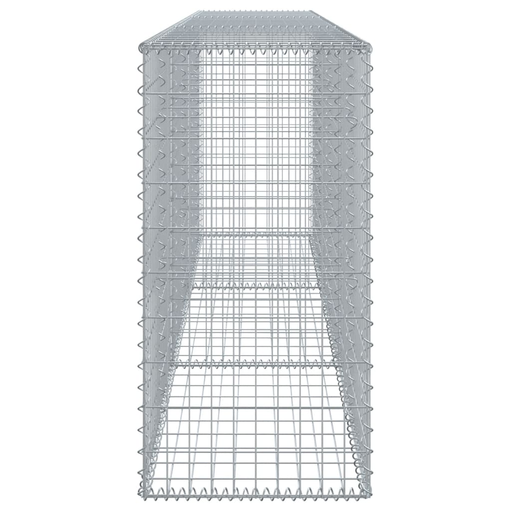 vidaXL Coș gabion cu capac, 300x50x100 cm, fier galvanizat