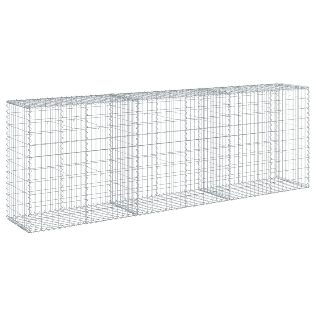 vidaXL Coș gabion cu capac, 300x50x100 cm, fier galvanizat