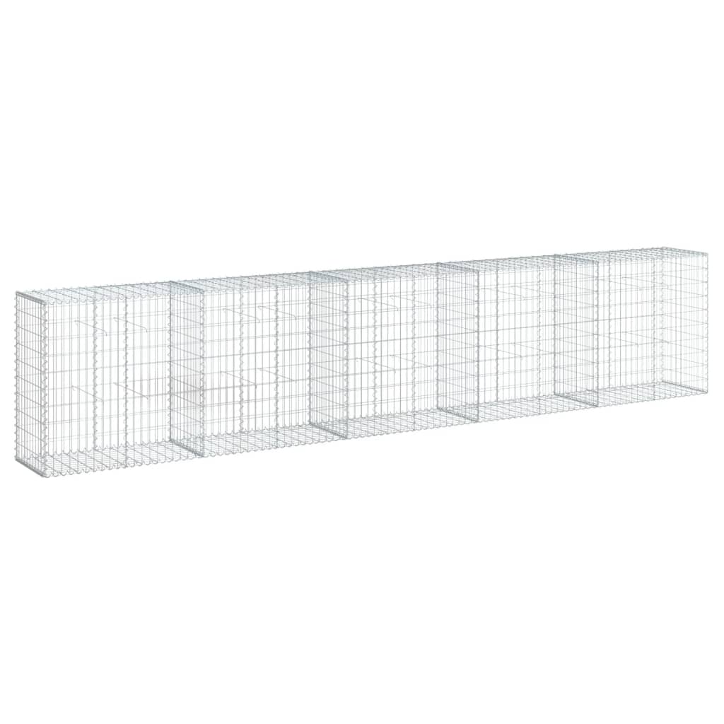vidaXL Coș gabion cu capac, 500x50x100 cm, fier galvanizat vidaXL Coș gabion cu capac, 500x50x100 cm, fier galvanizat
