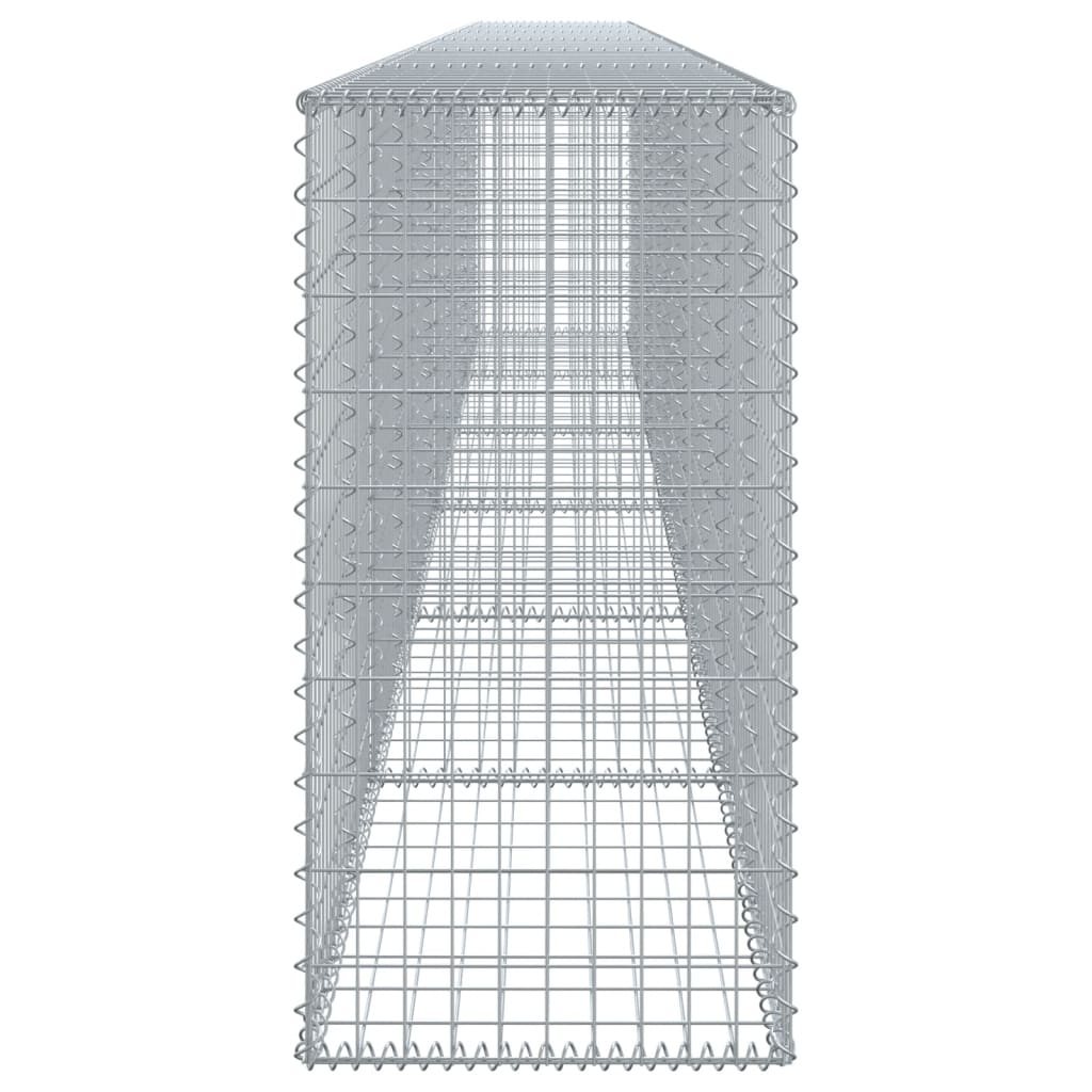 vidaXL Coș gabion cu capac, argintiu, 600x50x100 cm, fier galvanizat vidaXL Coș gabion cu capac, argintiu, 600x50x100 cm, fier galvanizat