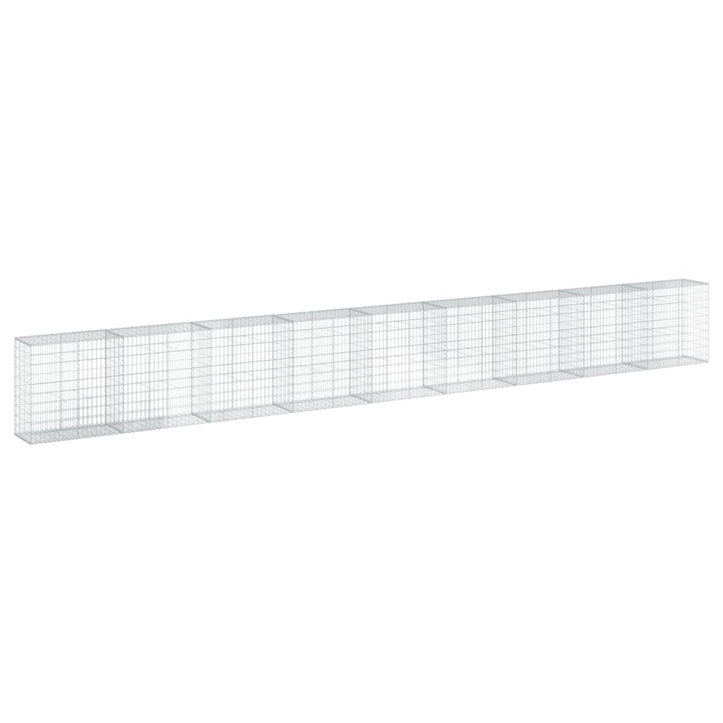 vidaXL Coș gabion cu capac, 900x50x100 cm, fier galvanizat vidaXL Coș gabion cu capac, 900x50x100 cm, fier galvanizat