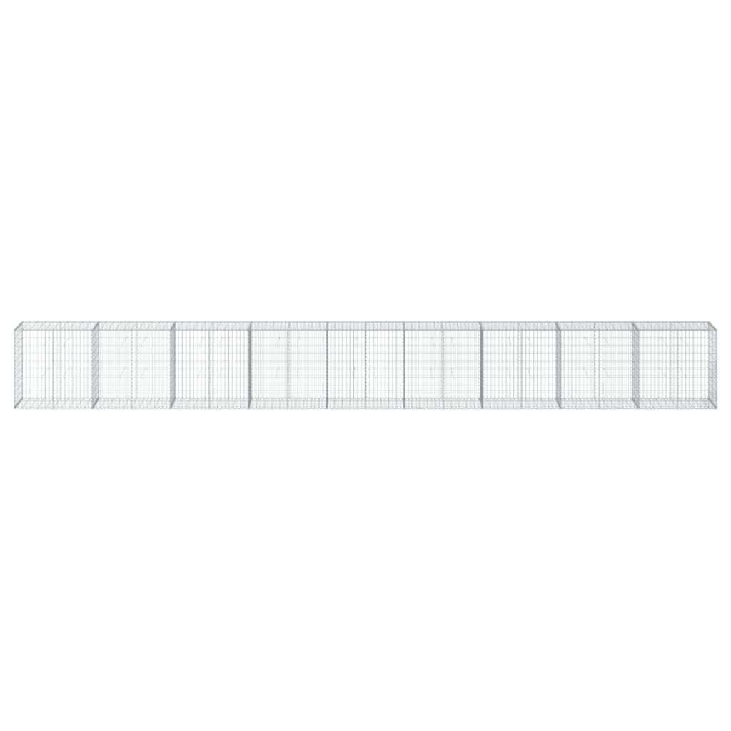 vidaXL Coș gabion cu capac, 900x50x100 cm, fier galvanizat vidaXL Coș gabion cu capac, 900x50x100 cm, fier galvanizat
