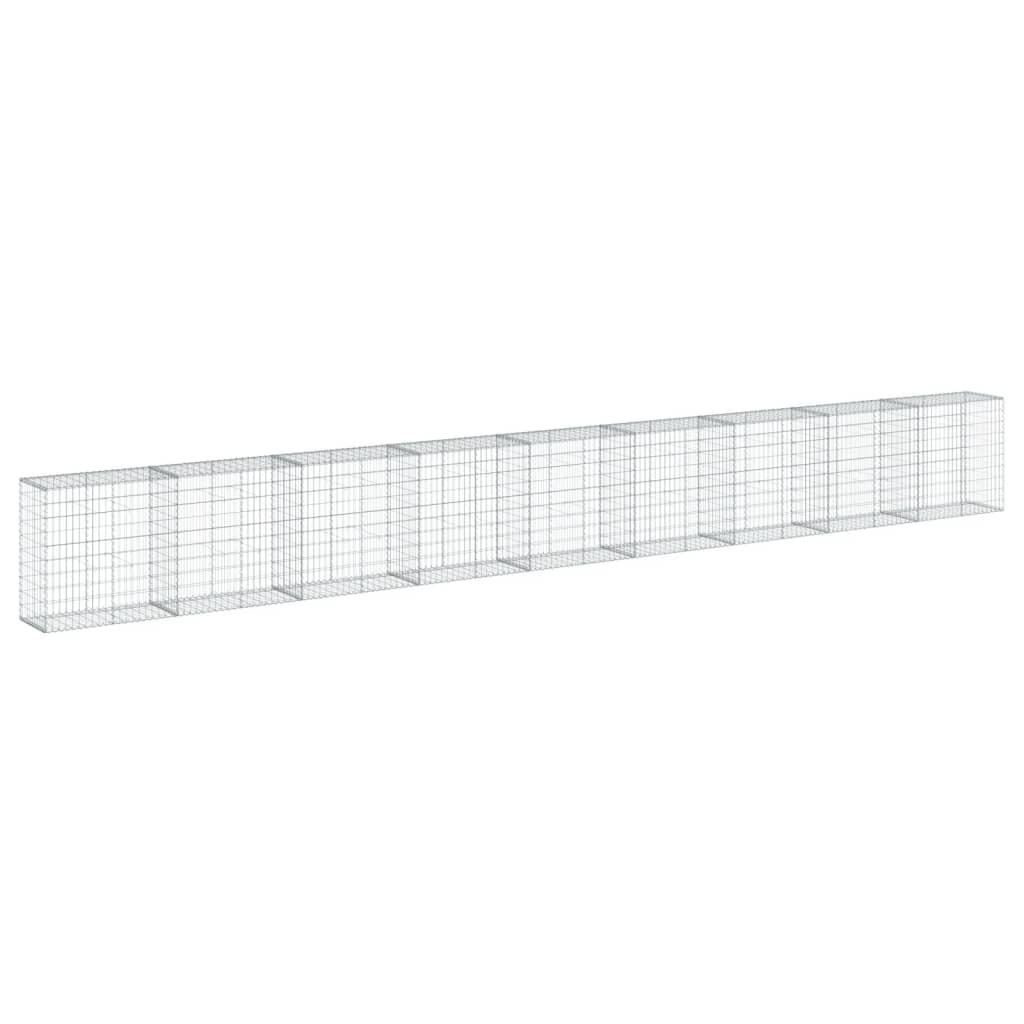 vidaXL Coș gabion cu capac, 900x50x100 cm, fier galvanizat vidaXL Coș gabion cu capac, 900x50x100 cm, fier galvanizat