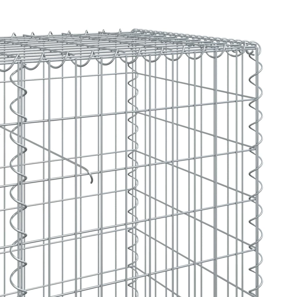 vidaXL Coș gabion cu capac, 1200x50x100 cm, fier galvanizat vidaXL Coș gabion cu capac, 1200x50x100 cm, fier galvanizat