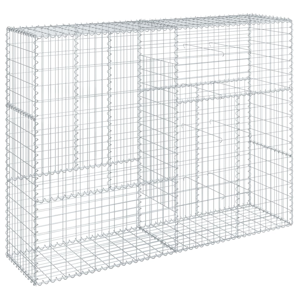 vidaXL Coș gabion cu capac, 200x50x150 cm, fier galvanizat vidaXL Coș gabion cu capac, 200x50x150 cm, fier galvanizat