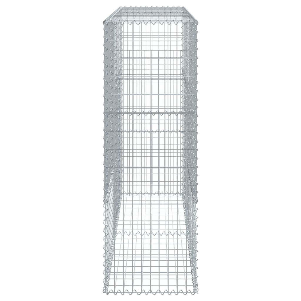 vidaXL Coș gabion cu capac, 200x50x150 cm, fier galvanizat vidaXL Coș gabion cu capac, 200x50x150 cm, fier galvanizat