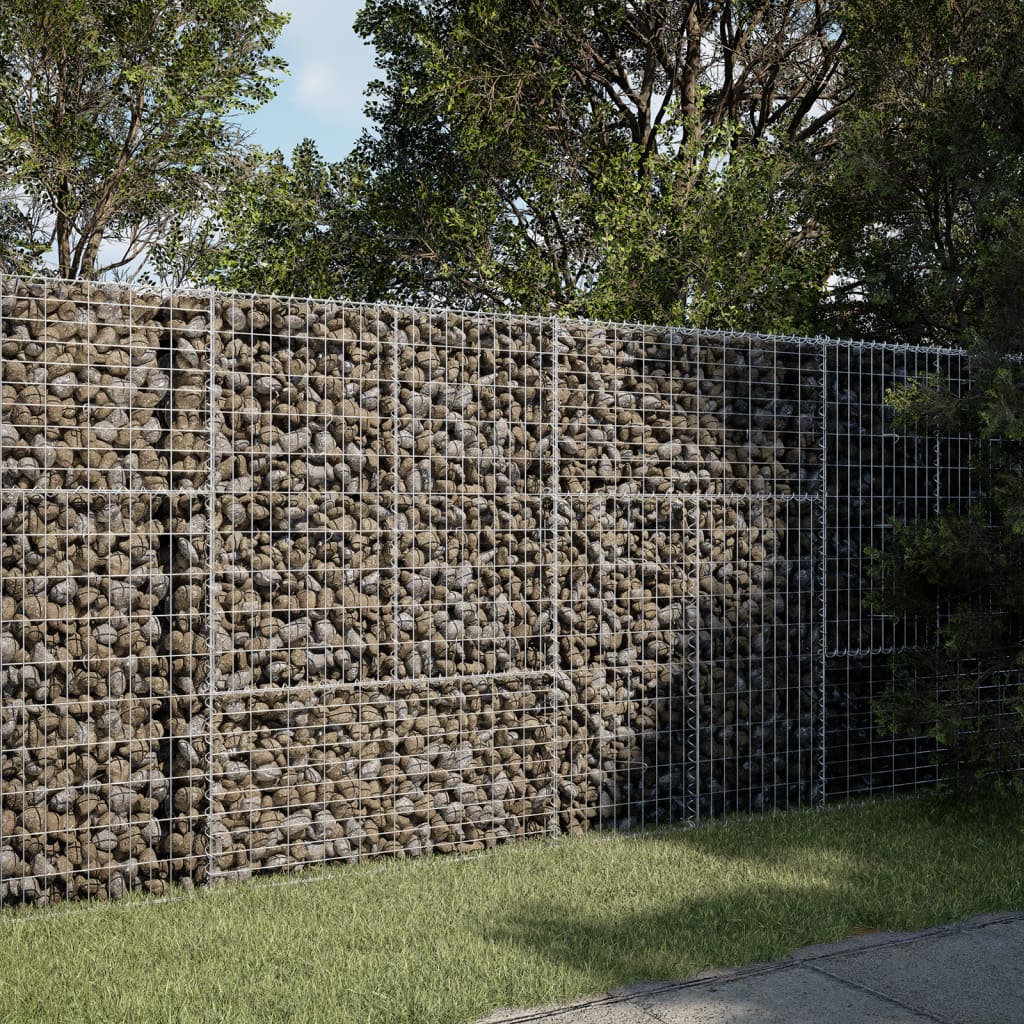 vidaXL Coș gabion cu capac, 200x50x150 cm, fier galvanizat vidaXL Coș gabion cu capac, 200x50x150 cm, fier galvanizat