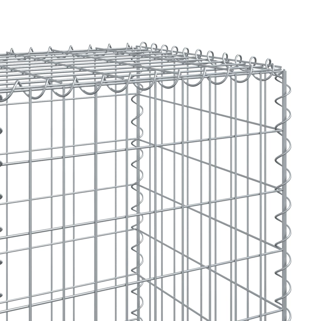 vidaXL Coș gabion cu capac, 300x50x150 cm, fier galvanizat