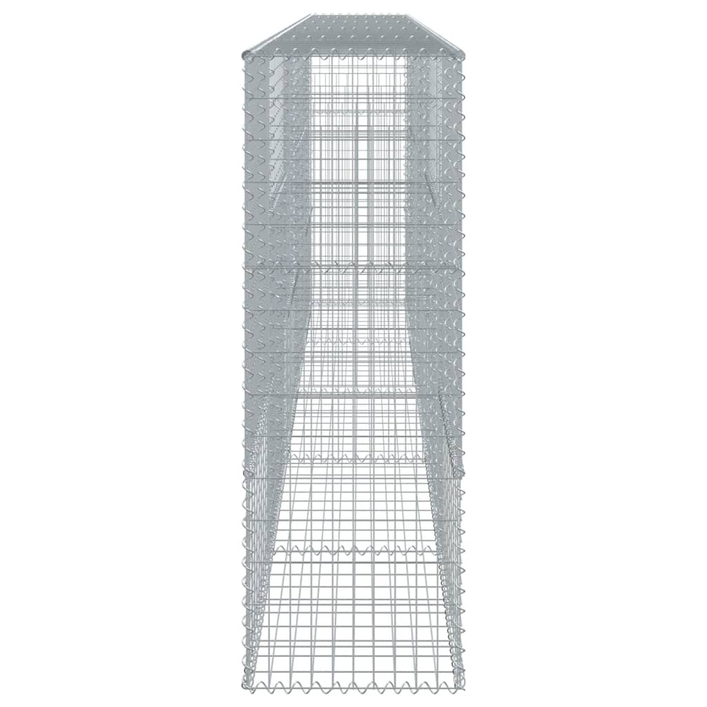 vidaXL Coș gabion cu capac, 500x50x150 cm, fier galvanizat