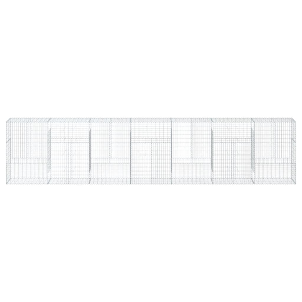 vidaXL Coș gabion cu capac, 700x50x150 cm, fier galvanizat vidaXL Coș gabion cu capac, 700x50x150 cm, fier galvanizat