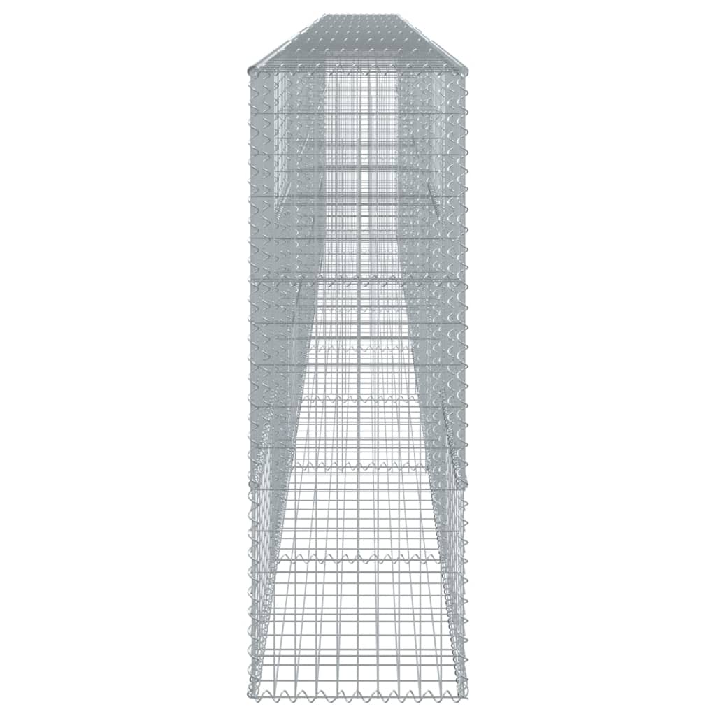vidaXL Coș gabion cu capac, 800x50x150 cm, fier galvanizat
