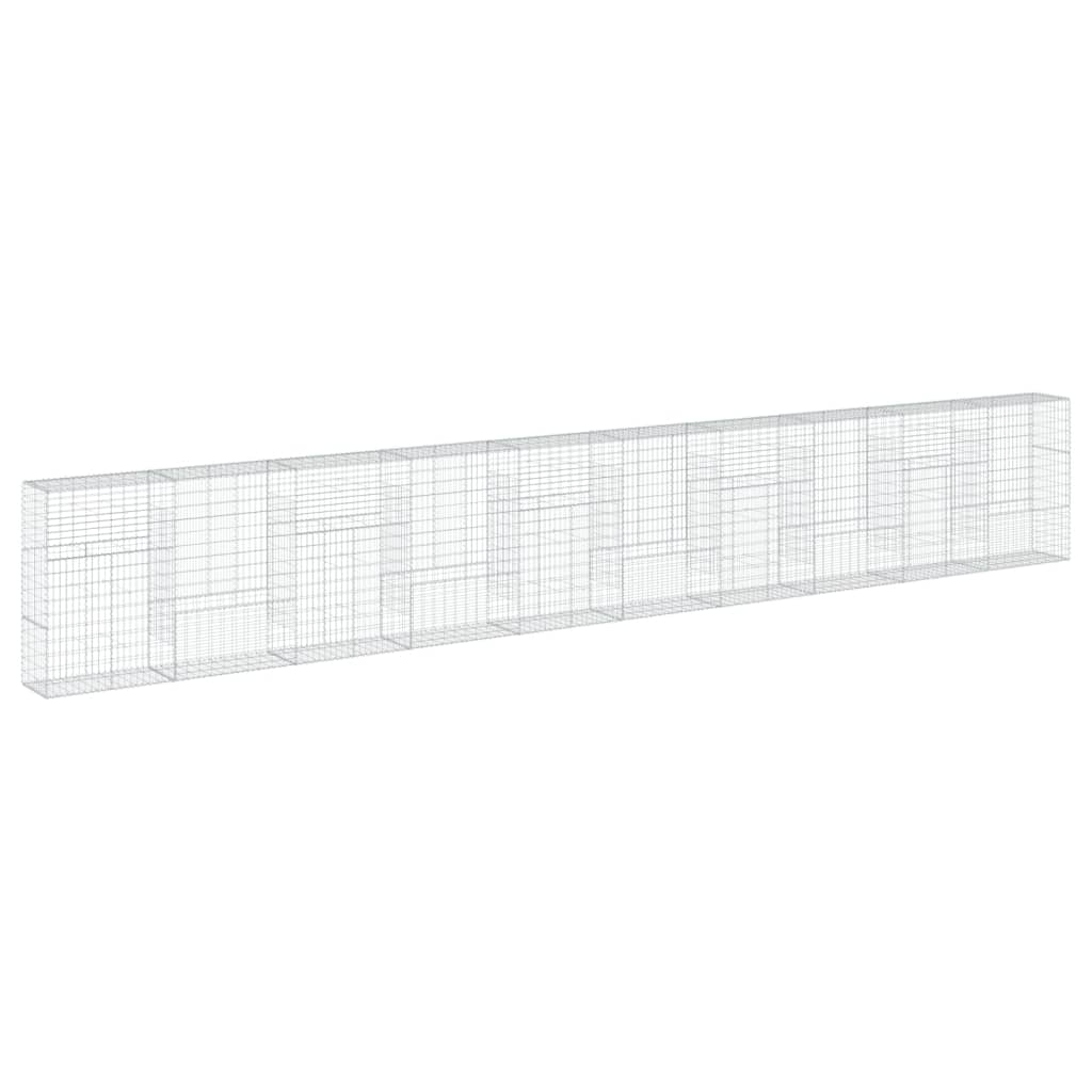 vidaXL Coș gabion cu capac, 1000x50x150 cm, fier galvanizat vidaXL Coș gabion cu capac, 1000x50x150 cm, fier galvanizat