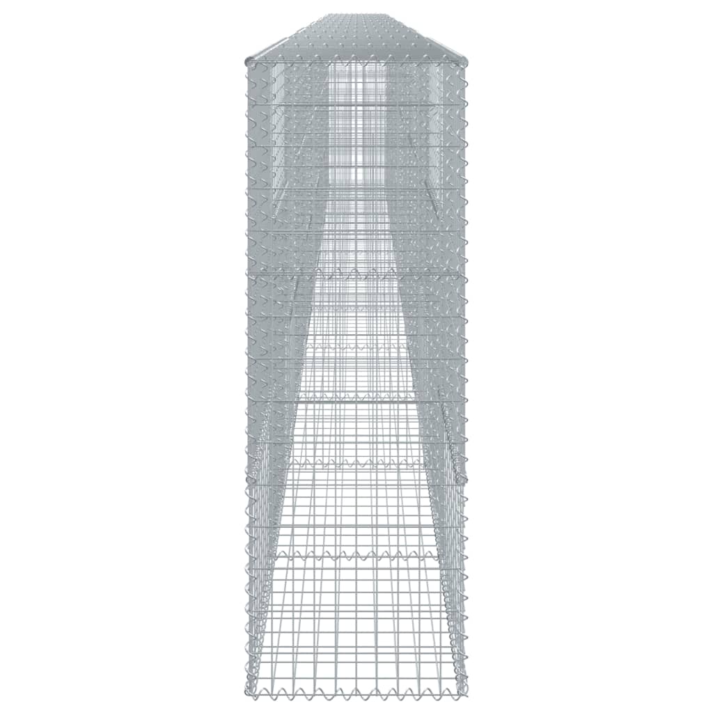 vidaXL Coș gabion cu capac, 1100x50x150 cm, fier galvanizat