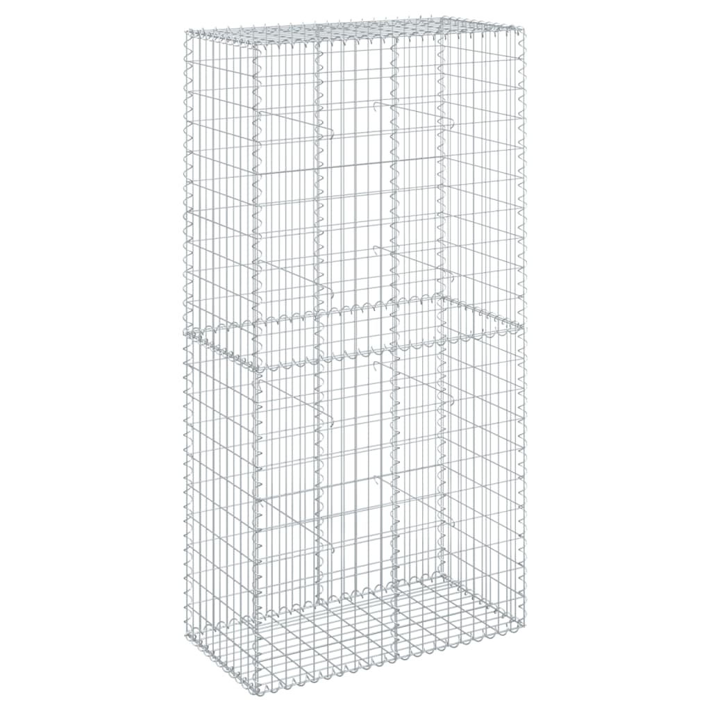 vidaXL Coș gabion cu capac, 100x50x200 cm, fier galvanizat