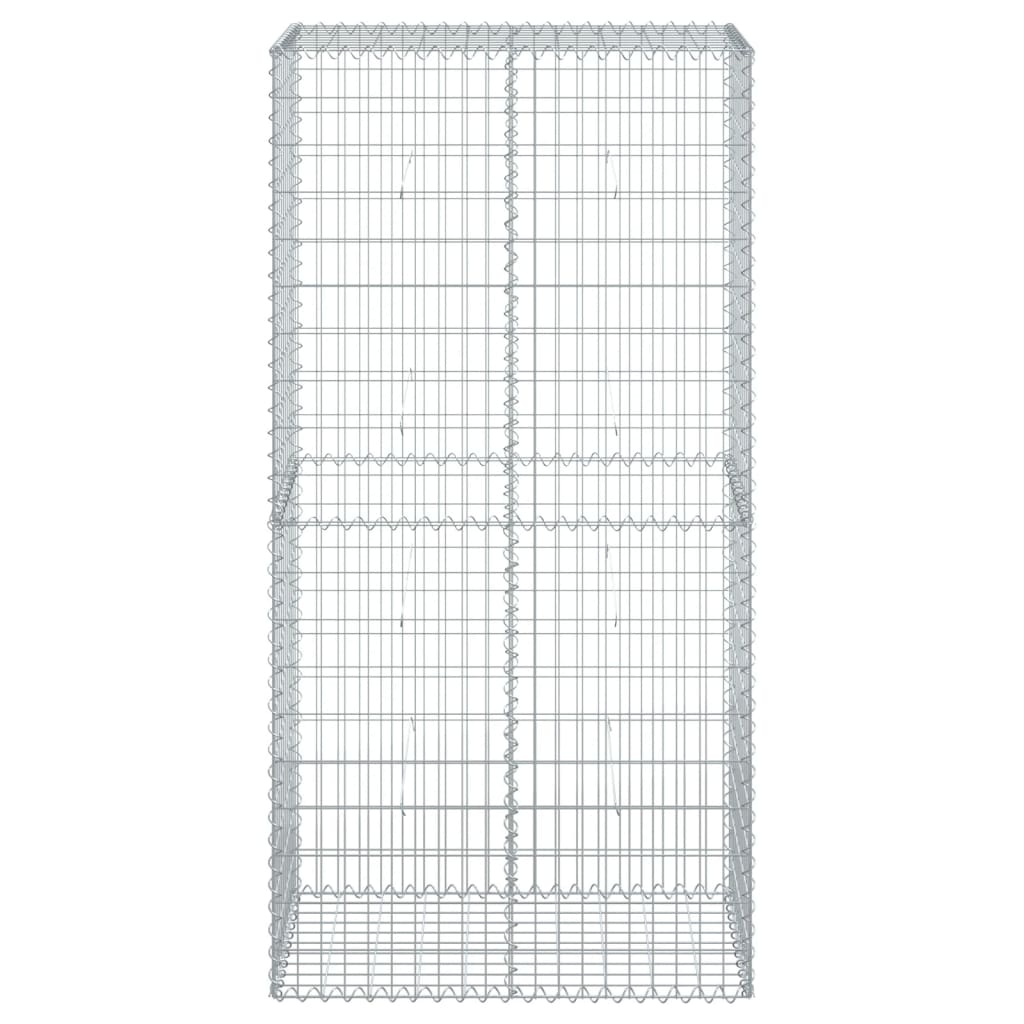 vidaXL Coș gabion cu capac, 100x50x200 cm, fier galvanizat