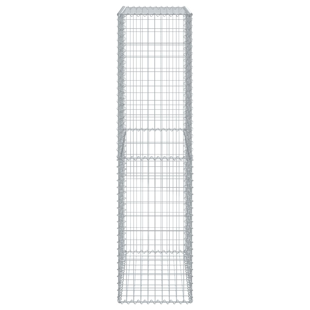 vidaXL Coș gabion cu capac, 100x50x200 cm, fier galvanizat