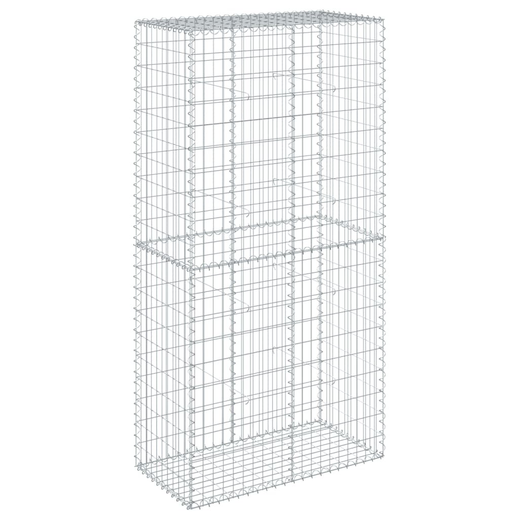 vidaXL Coș gabion cu capac, 100x50x200 cm, fier galvanizat