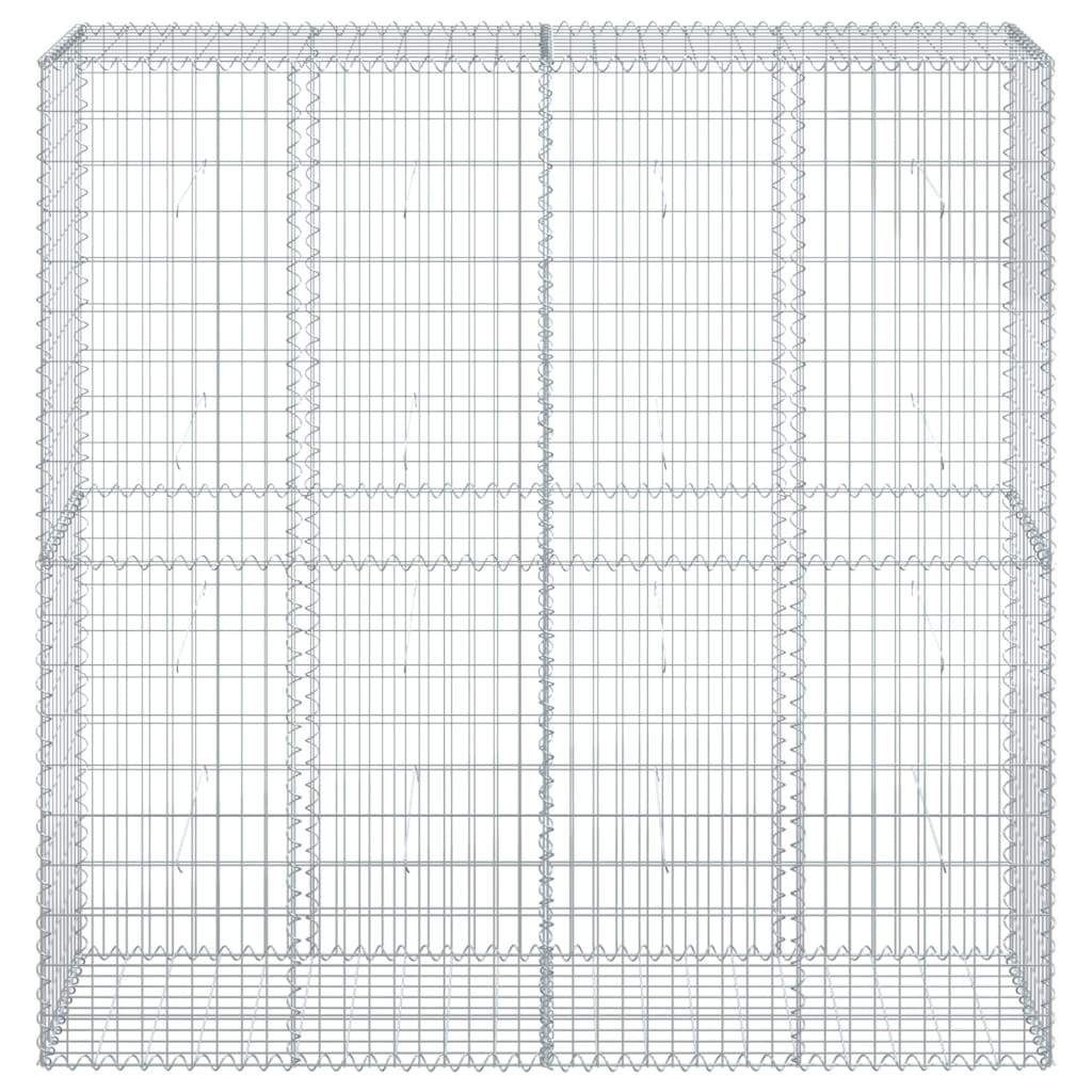 vidaXL Coș gabion cu capac, 200x50x200 cm, fier galvanizat vidaXL Coș gabion cu capac, 200x50x200 cm, fier galvanizat