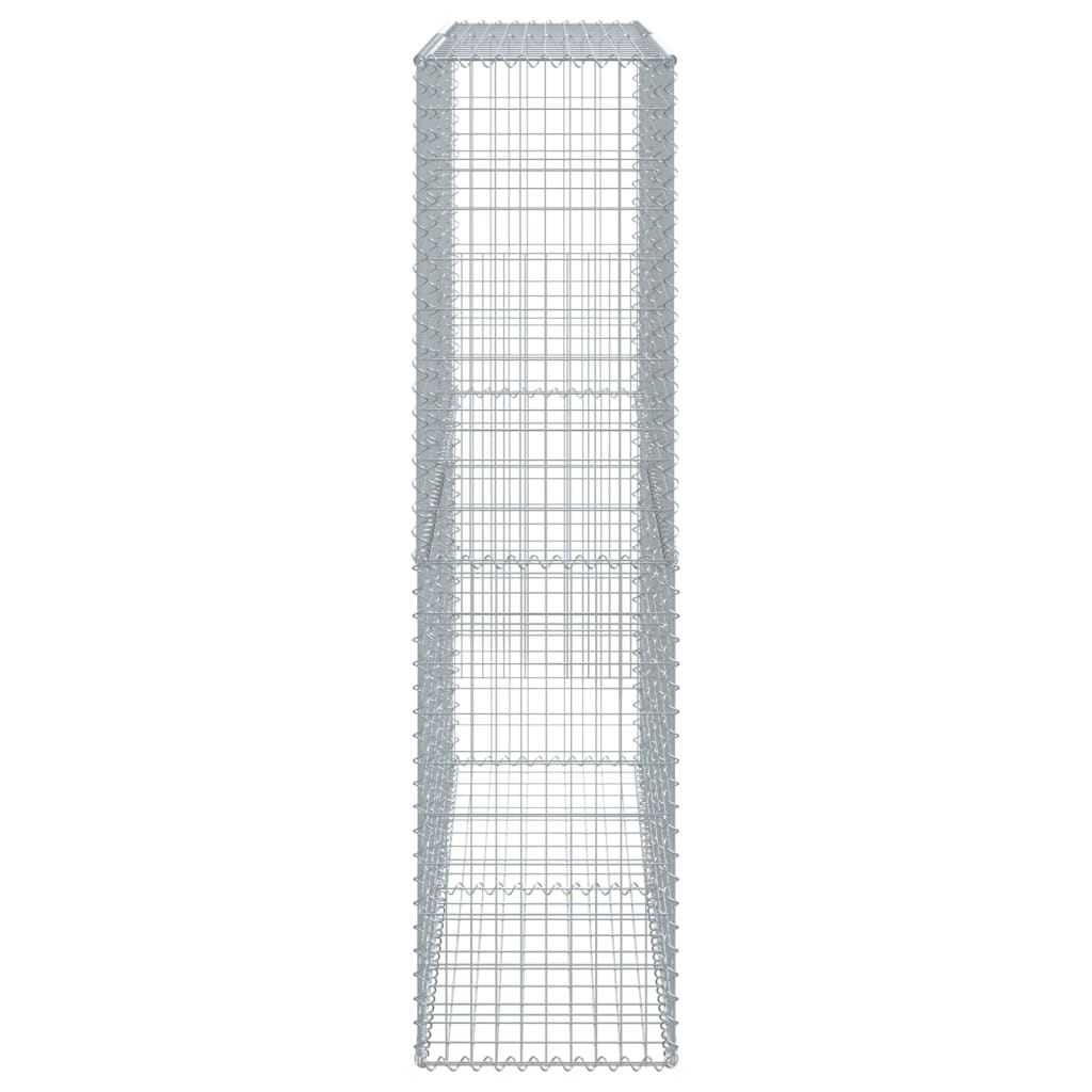 vidaXL Coș gabion cu capac, 200x50x200 cm, fier galvanizat vidaXL Coș gabion cu capac, 200x50x200 cm, fier galvanizat