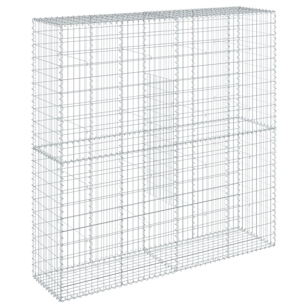 vidaXL Coș gabion cu capac, 200x50x200 cm, fier galvanizat vidaXL Coș gabion cu capac, 200x50x200 cm, fier galvanizat