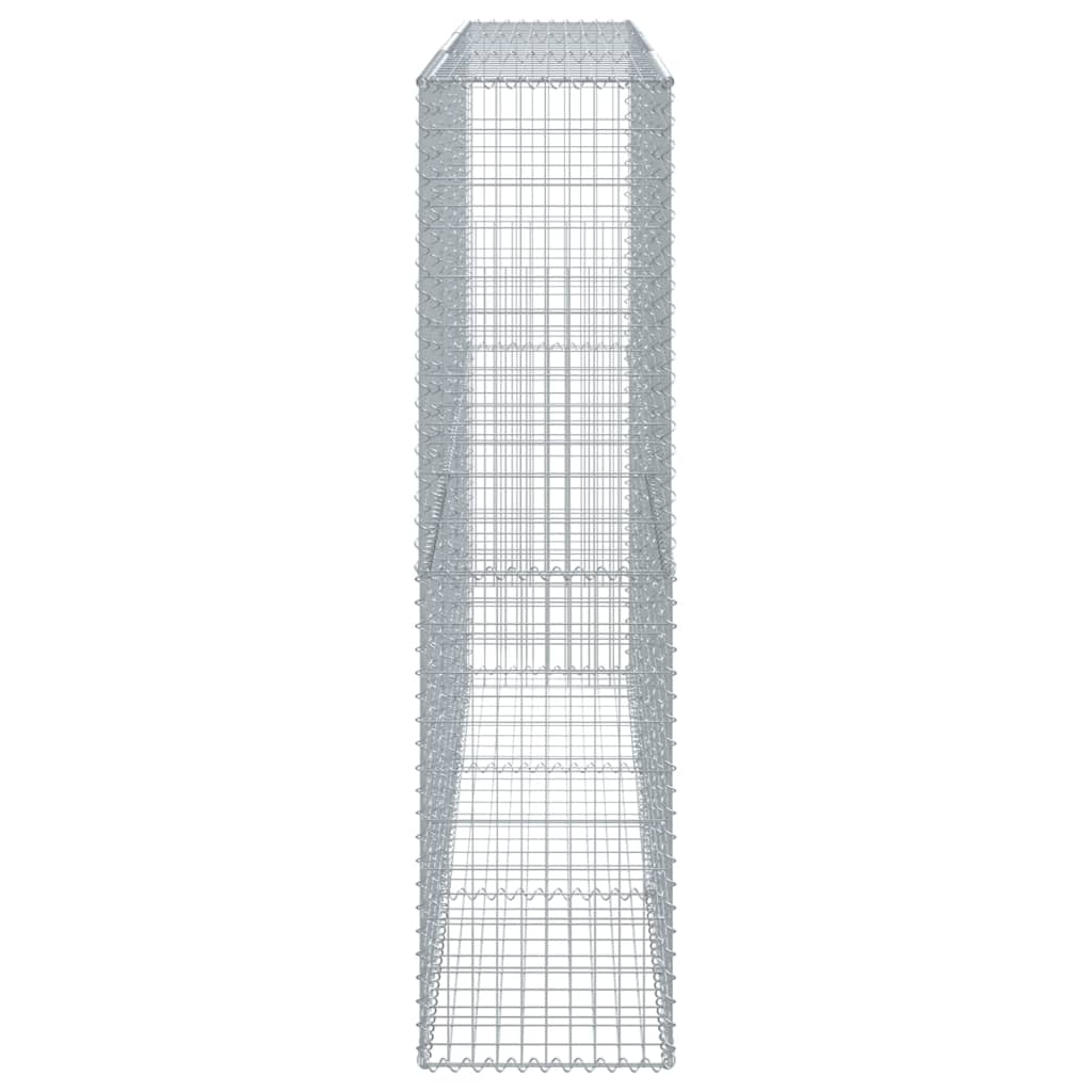 vidaXL Coș gabion cu capac, 300x50x200 cm, fier galvanizat