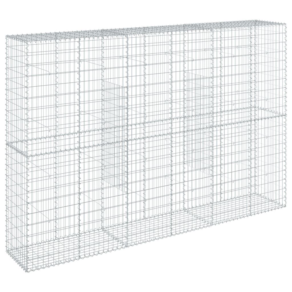 vidaXL Coș gabion cu capac, 300x50x200 cm, fier galvanizat