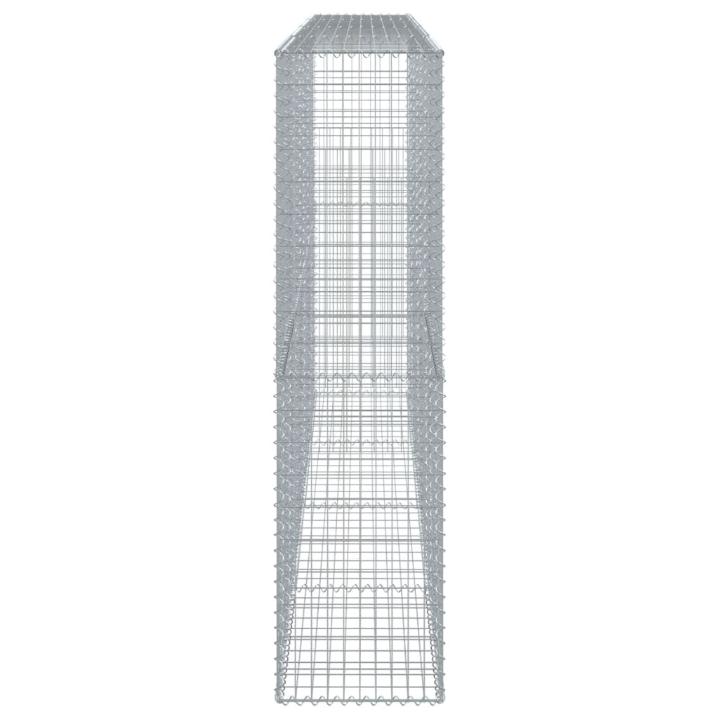 vidaXL Coș gabion cu capac, 400x50x200 cm, fier galvanizat