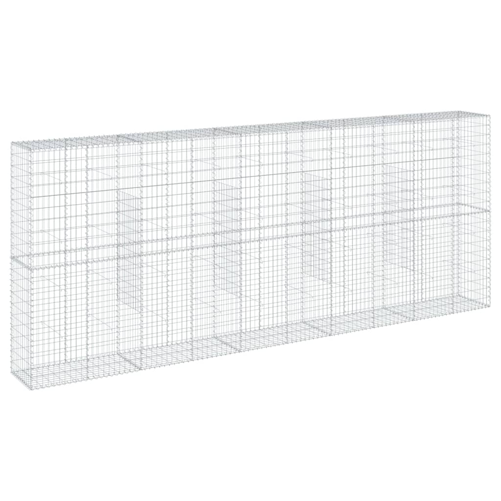 vidaXL Coș gabion cu capac, 500x50x200 cm, fier galvanizat vidaXL Coș gabion cu capac, 500x50x200 cm, fier galvanizat