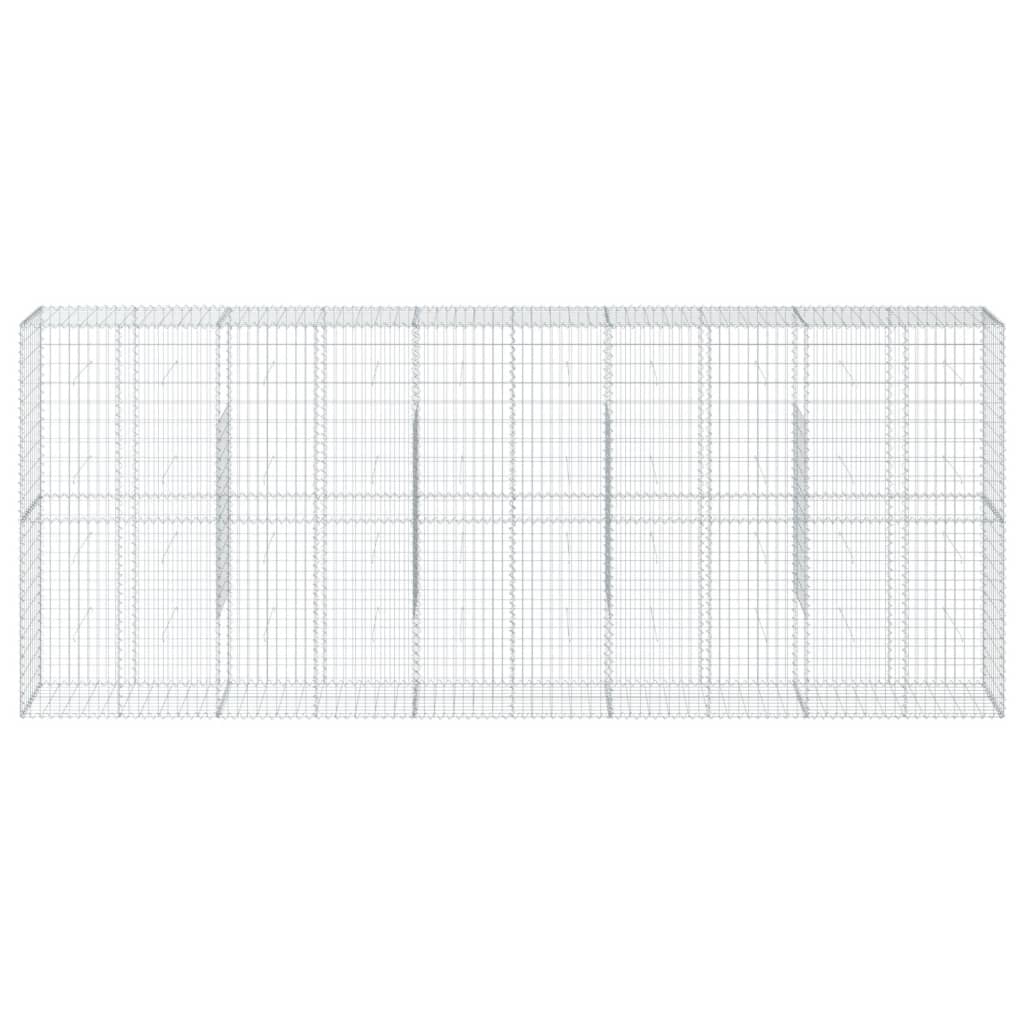 vidaXL Coș gabion cu capac, 500x50x200 cm, fier galvanizat vidaXL Coș gabion cu capac, 500x50x200 cm, fier galvanizat