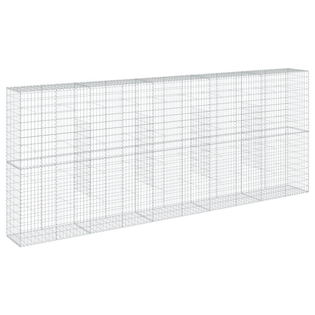 vidaXL Coș gabion cu capac, 500x50x200 cm, fier galvanizat vidaXL Coș gabion cu capac, 500x50x200 cm, fier galvanizat