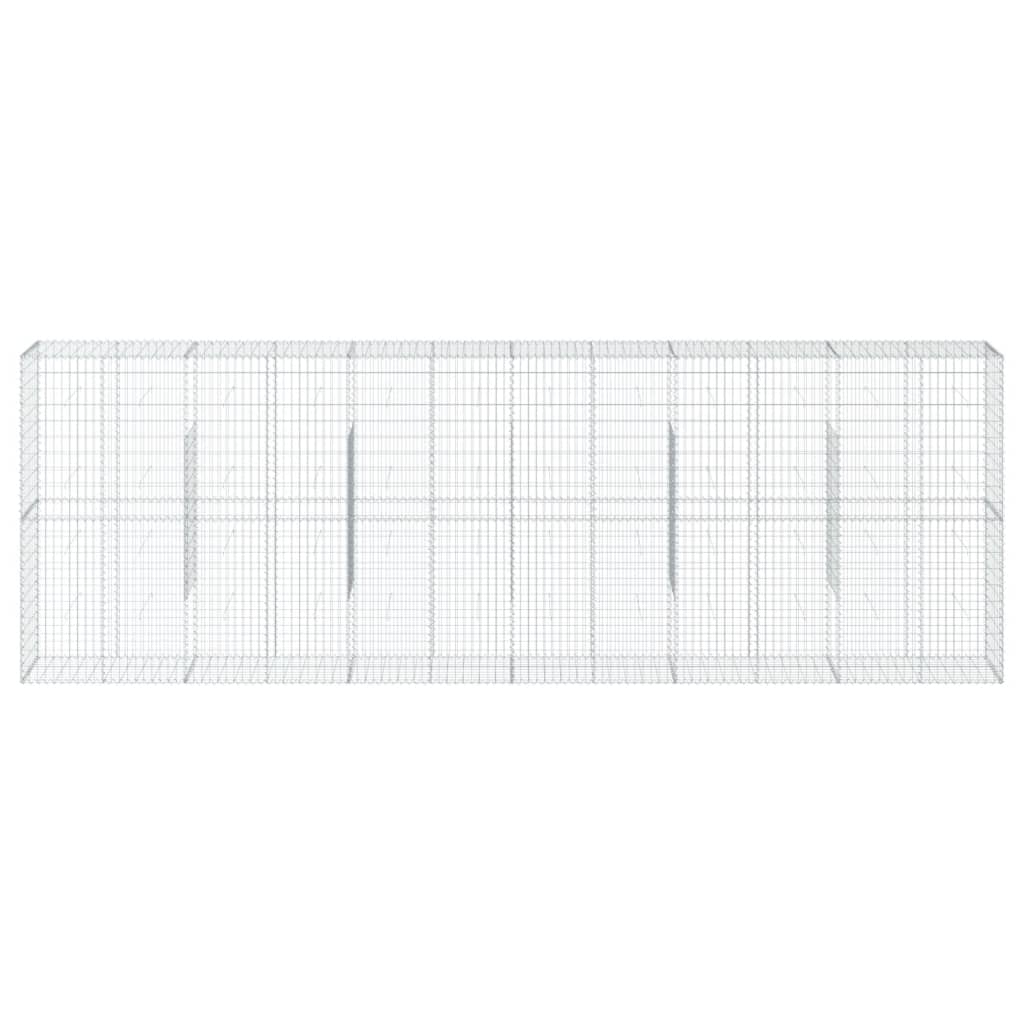 vidaXL Coș gabion cu capac, 600x50x200 cm, fier galvanizat vidaXL Coș gabion cu capac, 600x50x200 cm, fier galvanizat