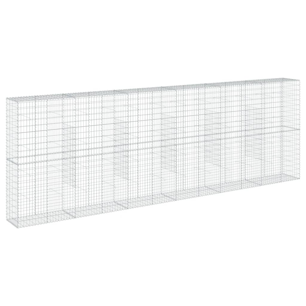vidaXL Coș gabion cu capac, 600x50x200 cm, fier galvanizat vidaXL Coș gabion cu capac, 600x50x200 cm, fier galvanizat
