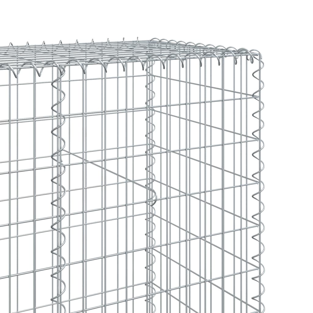 vidaXL Coș gabion cu capac, 600x50x200 cm, fier galvanizat vidaXL Coș gabion cu capac, 600x50x200 cm, fier galvanizat