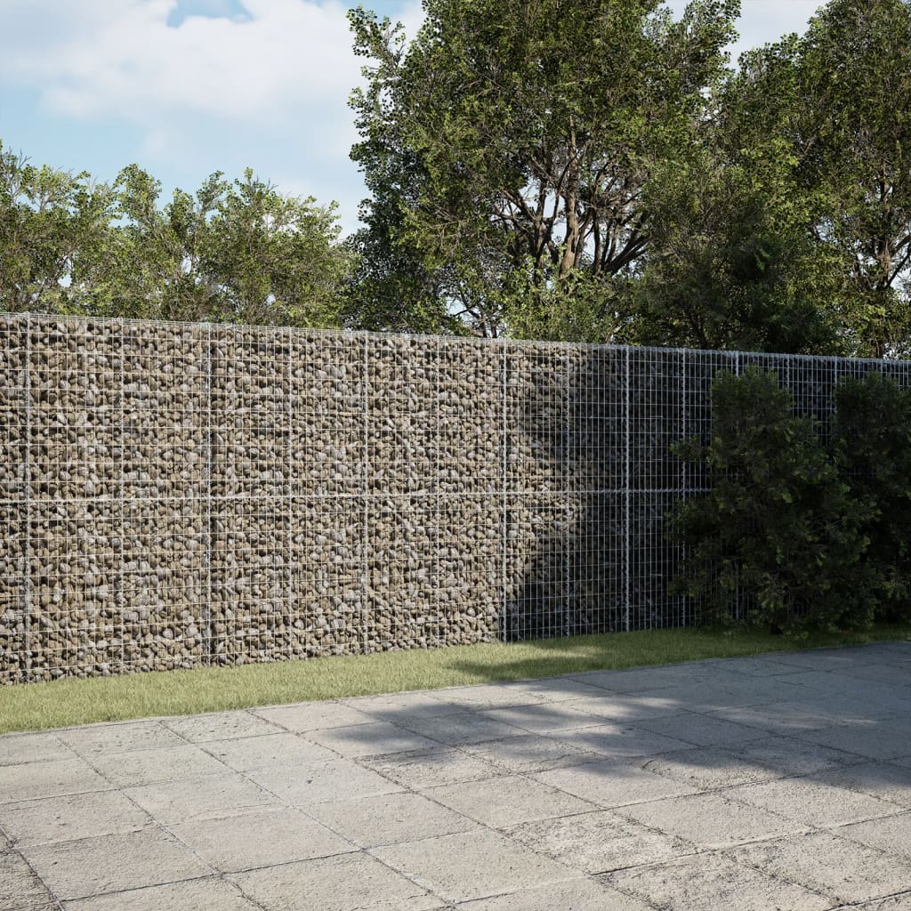 vidaXL Coș gabion cu capac, 600x50x200 cm, fier galvanizat vidaXL Coș gabion cu capac, 600x50x200 cm, fier galvanizat