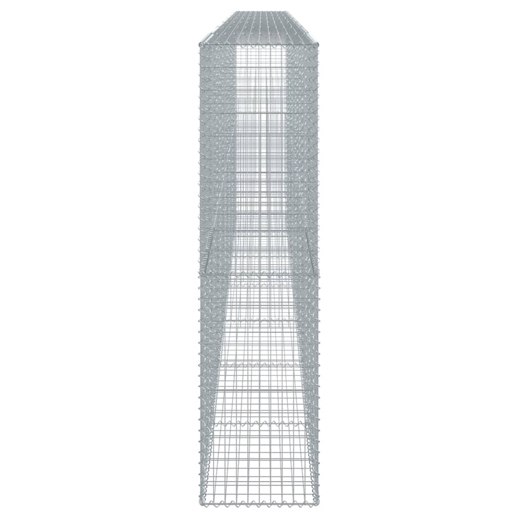 vidaXL Coș gabion cu capac, 700x50x200 cm, fier galvanizat